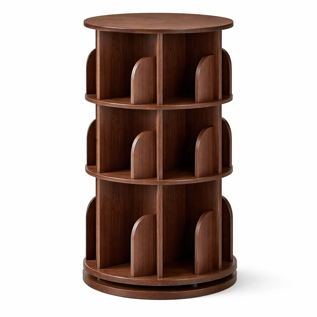 estanteria giratoria de madera redonda-dwellirae